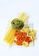 Photo: Spaghetti, green tagliatelle, pipe rigate, orecchiette and lasagne Spaghetti, green tagliatelle, pipe rigate, orecchiette and lasagne