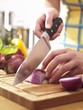 Photo: An onion being finely chopped An onion being finely chopped