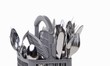A cutlery basket