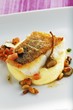 Fried cod with capers and mashed potato