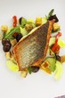 Bass on Ligurian bread salad