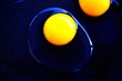 Cracked raw eggs (seen from above)