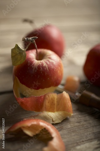 Photo: Peeled apple Peeled apple