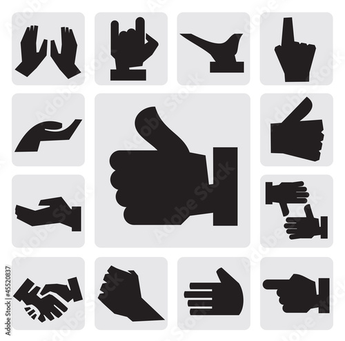 Vector: hands icon hands icon