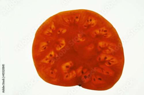 Photo: Plum tomato (cross-section; detail) Plum tomato (cross-section; detail)
