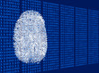 Digitaler Fingerabdruck schräg