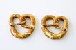 Two soft pretzels with salt