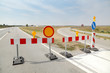 Photo: Road construction, roadwork and signs Road construction, roadwork and signs