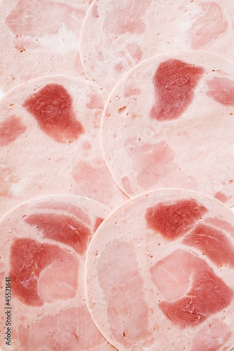 Photo: Slices of Bierschinken (ham sausage) Slices of Bierschinken (ham sausage)