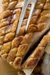 Roast belly pork with crackling, from above