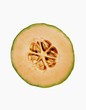 Cantaloupe Slice; White Background