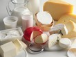 Still life with milk and dairy products