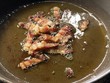 Frying pancetta (cured pork belly) in oil