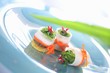 Radish rolls filled with tofu and wakame