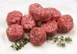 Raw beef meatballs