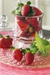 Fresh Strawberries in an Apothecary Jar