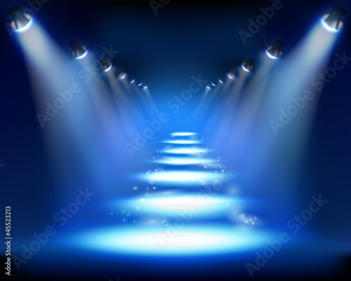 Vector: Illuminated way. Vector Illustration. Illuminated way. Vector Illustration.