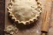 Apple and Peach Pie Ready for the Oven