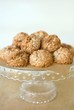Coconut Almond Macaroons on a Pedestal Dish