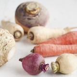 Photo : Root Vegetables; Turnip, Parsnips, Celeriac, Carrots and Rutabaga from the Portland Maine Farmers Market Root Vegetables; Turnip, Parsnips, Celeriac, Carrots and Rutabaga from the Portland Maine Farmers Market