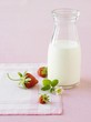 Cream and strawberries