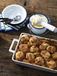 Foto: Peach cobbler with vanilla ice cream Peach cobbler with vanilla ice cream
