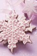 Star-shaped Christmas biscuits with icing sugar