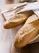 Baguettes in a bread basket