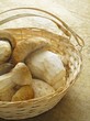 Fresh ceps in a basket