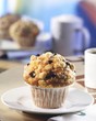 Blueberry muffins and coffee