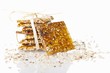 Sesame brittle against white background