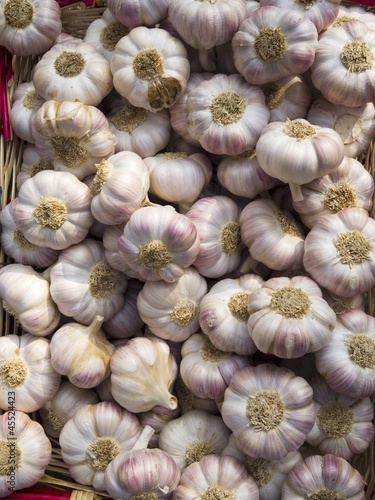 Photo: Garlic Bulbs at The Carouge Market is in Geneva Switzerland Garlic Bulbs at The Carouge Market is in Geneva Switzerland