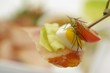 Smoked fish and egg on a stick
