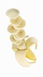 A banana, partially sliced