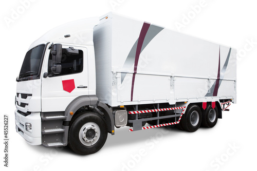 Photo: Freight truck isolated Freight truck isolated