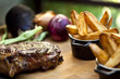 Viande, bœuf, steak, frites, cuisine, plat, aliment, repas