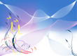 Foliage and waves lines background,  element for design
