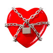 Locked red heart
