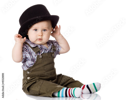 Photo: Baby boy isolated Baby boy isolated