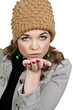 Woman Blowing a Kiss