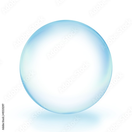 Photo: glass ball Blue glass ball Blue