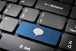 Blue speech bubble keyboard key