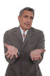 Senior businessman asking why