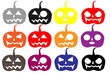 colorful halloween ,jack-o'-lantern