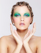 Photo: woman with creative hairdo woman with creative hairdo