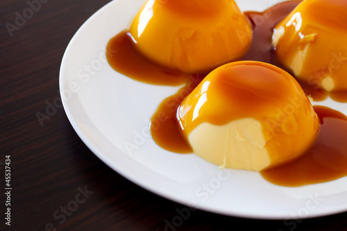 Photo: French dessert creme brulee French dessert creme brulee