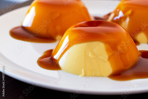 Photo: French dessert creme brulee French dessert creme brulee
