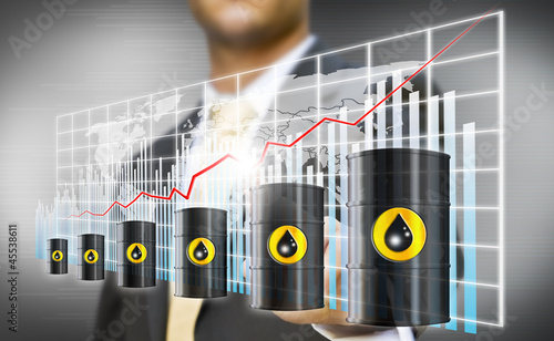 Photo: Businessman petrol crisis concept Businessman petrol crisis concept