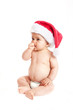 baby with christmas hat