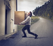 Photo: Holding a Big Box Holding a Big Box